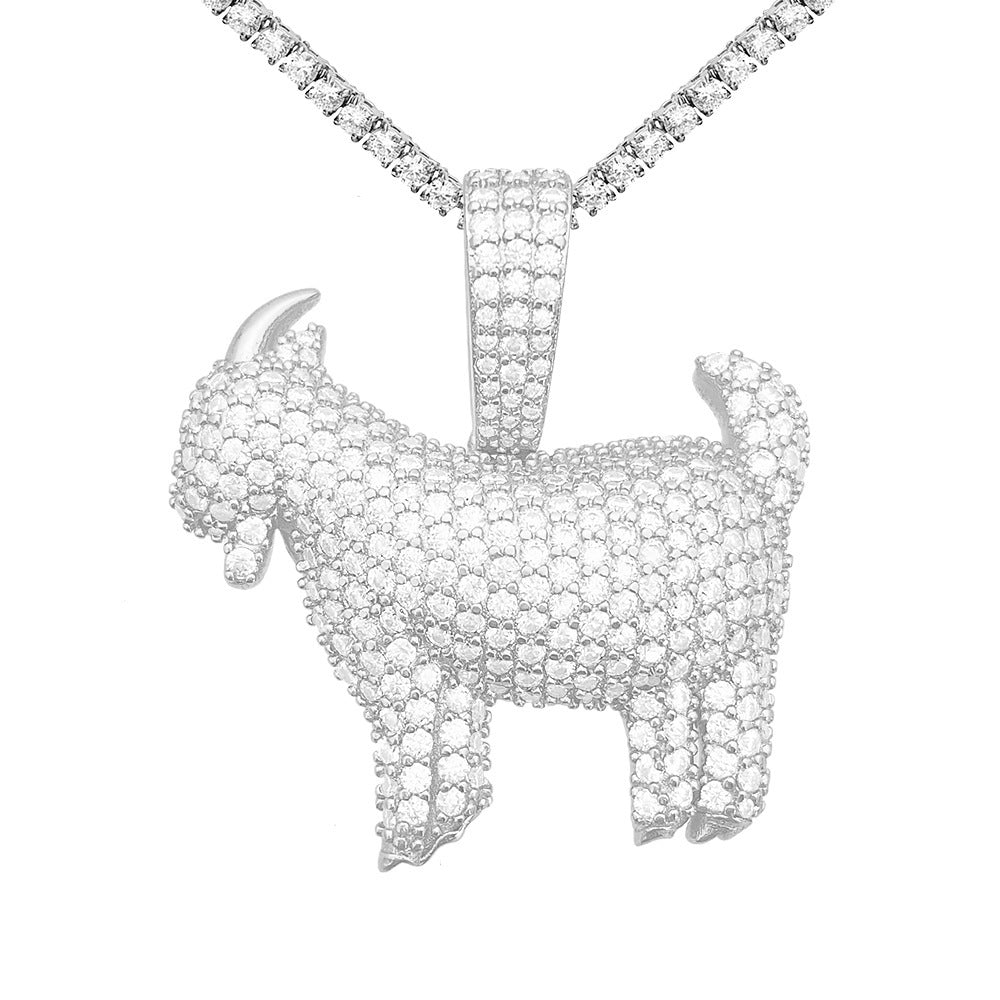 Baby Goat Moissanite Necklace